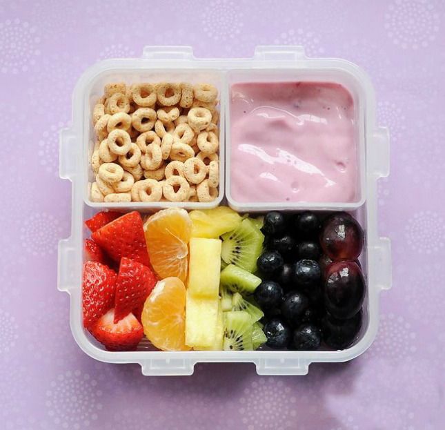 School lunch ideas for St. Patrick's Day for a toddler: Adroabel rainbow bento | Jill Dubien