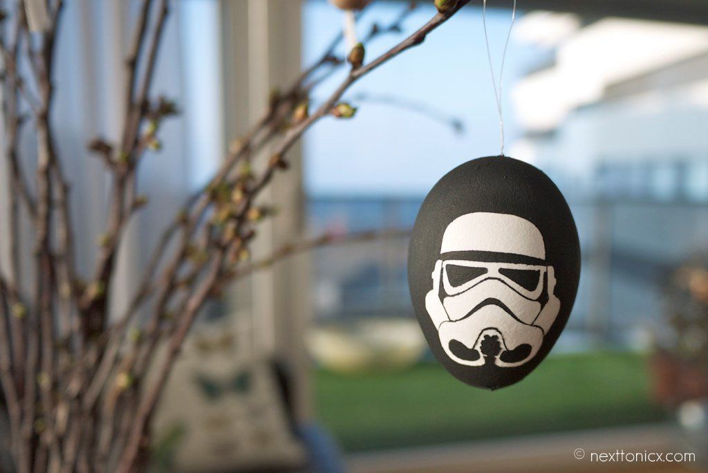 Star Wars Stormtrooper Easter Egg from Next to Nicx | We found a printable stencil to make it