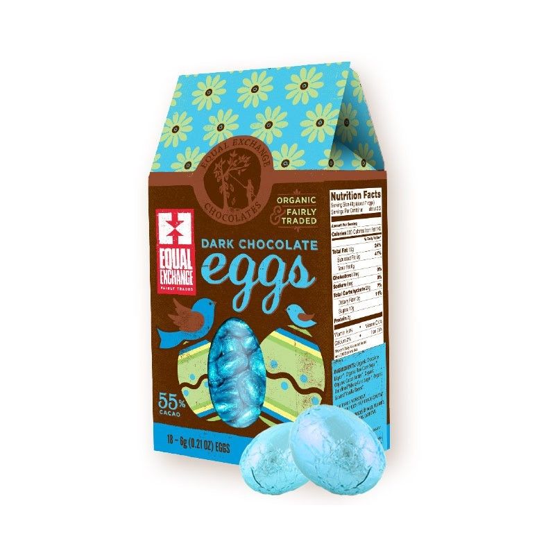 All natural Easter candy: Equal Exchange dark chocolate Easter eggs
