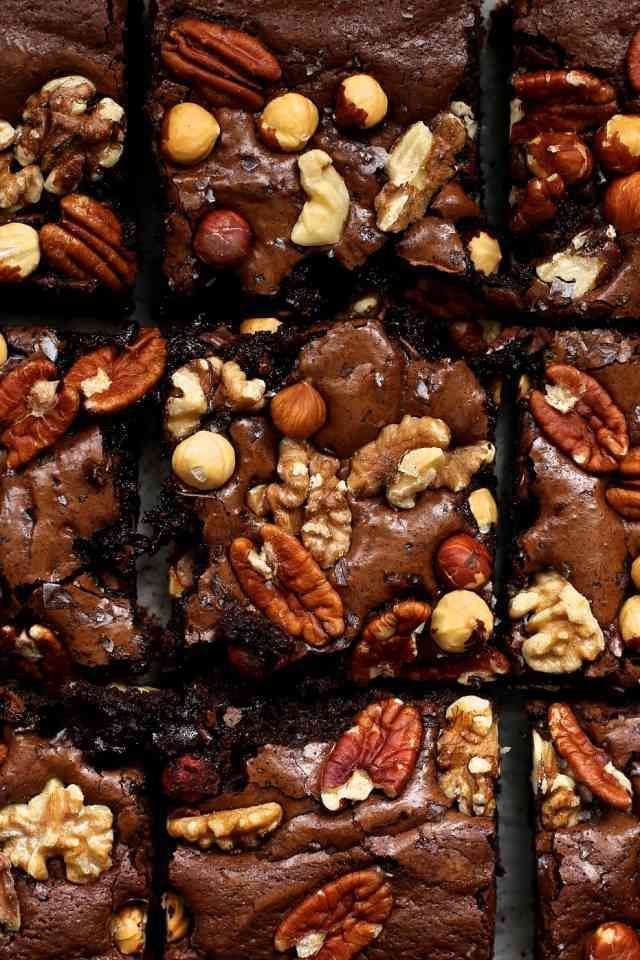 Best brownie recipes: Extra Nutty Dark Chocolate Brownies | Joy the Baker