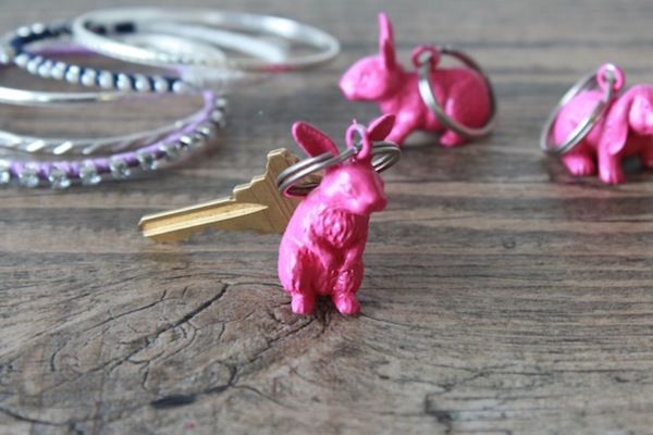 Easter Basket Gifts | funky keychain DIY project at Darby Smart