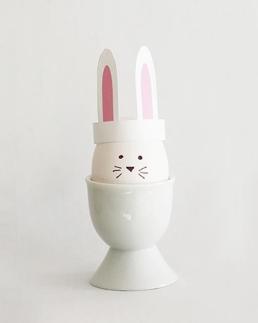 Free printable Easter Bunny egg ears craft by Sweet Paul