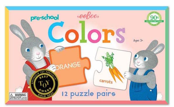 Easter basket gifts | An easy color-matching puzzle for preschoolers from eeBoo