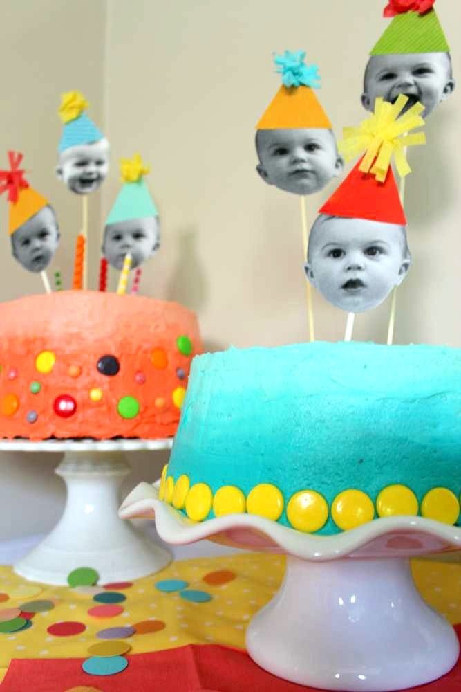 cake decorating ideas: decorate with photos of your child via Catch My Party