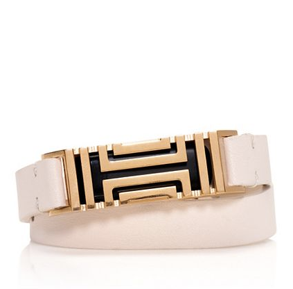 New Tory Burch for Fitbit double-wrap bracelet in pink + rose gold