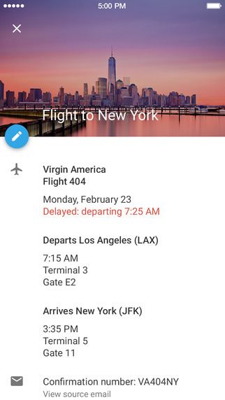 Google Calendar app for iPhone: Auto sync with Gmail for flight reservations