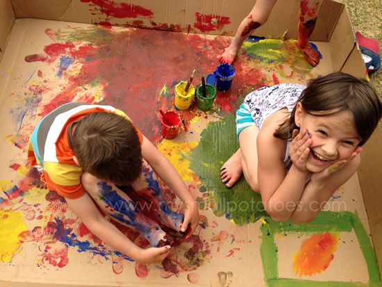 Messy Projects for kids: Picklebums' Paint in a Box activity