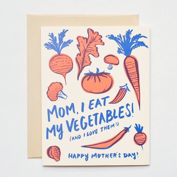 Mom, I eat my vegetables at Hello Lucky | Funny Mother's Day Cards