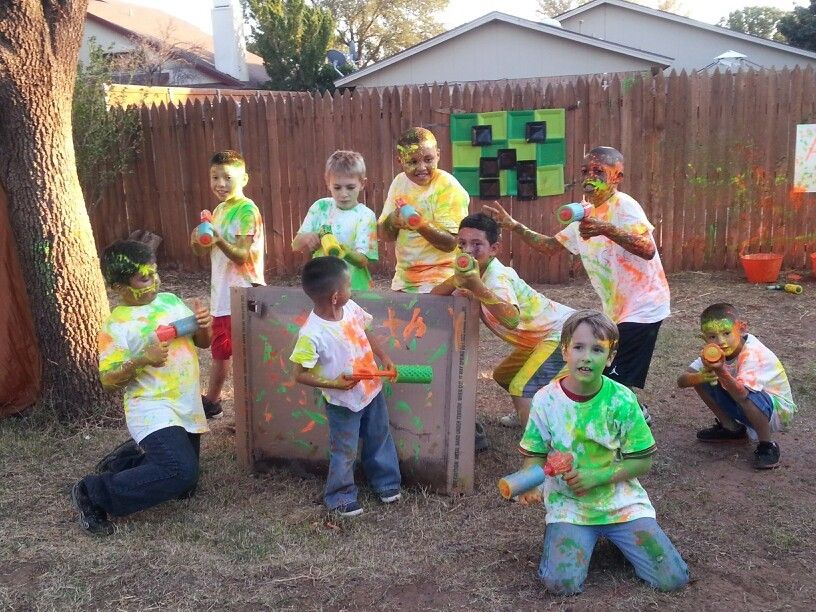 Messy PProjects for kids: Paint battle