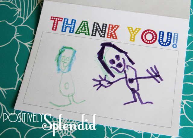 Cute free printable to thank a teacher. Pop a gift card inside!|Positively Splendid