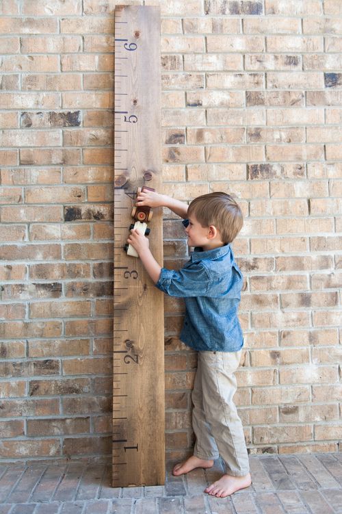 Giant Rustic Walnut Growth Chart Ruler by White Loft 