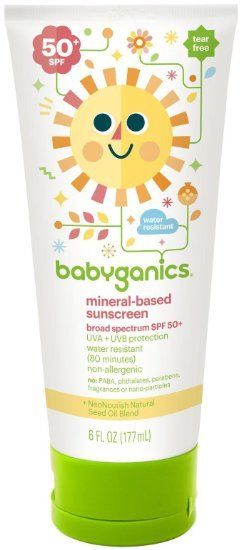 EWG's safest sunscreens for kids: Babyganics mineral based sunscreen