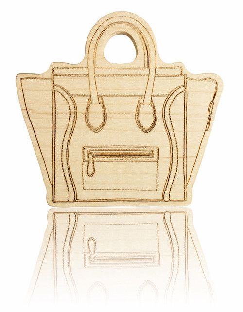 Eco-friendly wooden Celine handbag teether from LexyPexy