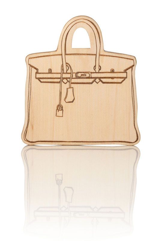 Eco-friendly wooden designer handbag teether from LexyPexy