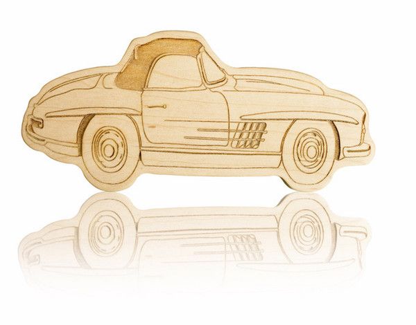 Eco-friendly wooden race car teether from LexyPexy