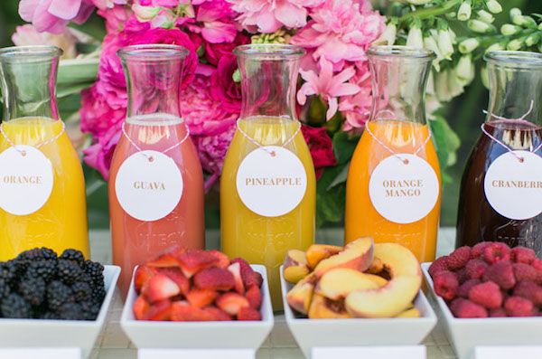 Easy food bar ideas for Mother's Day: Fruit and Juice Bar | Green Wedding Shoes