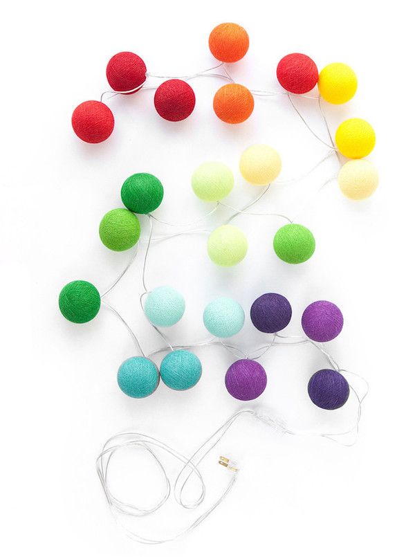 colorful party lights at Oh Happy Day party store