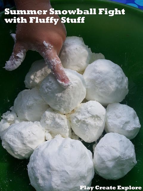 Messy Projects for kids: Summer Snowballs from Play Create Explore