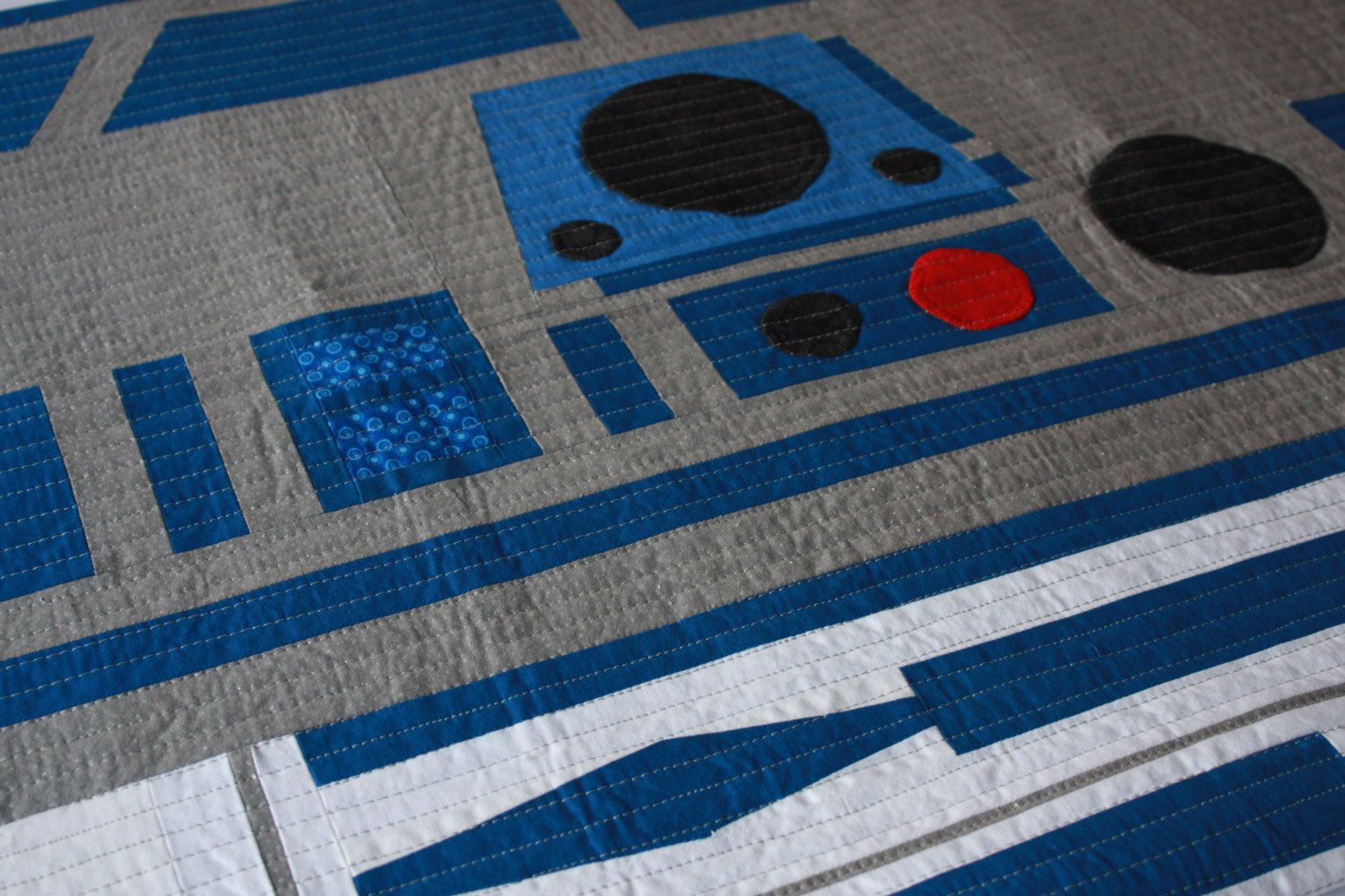 Star Wars baby quilt featuring R2D2 by Bed Hog Shop