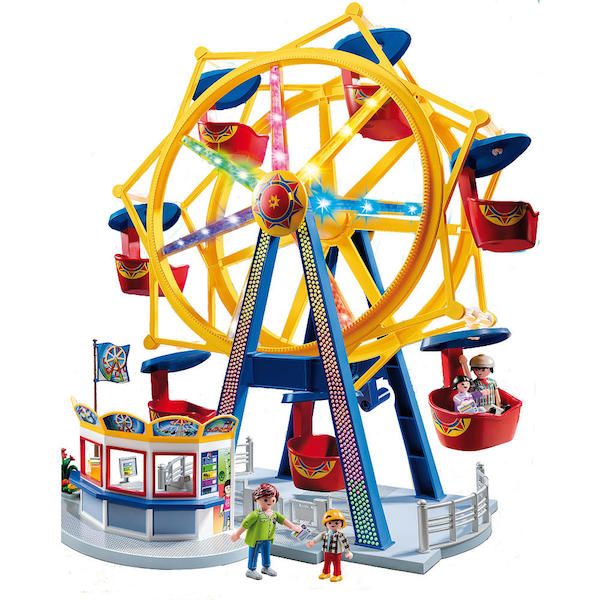 Playmobil toys with electricity: Amusement park ferris wheel