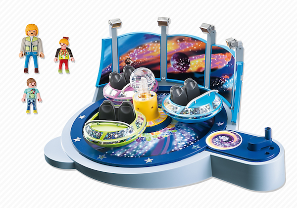 Playmobil toys with electricity: Amusement park tilt-a-whirl