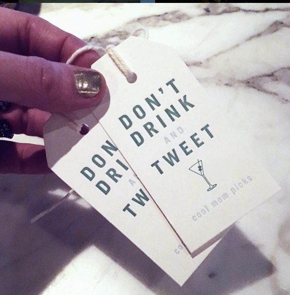 Don't Drink and Tweet! Great advice from Cool Mom Picks at their holiday party with Amazon FreeTime