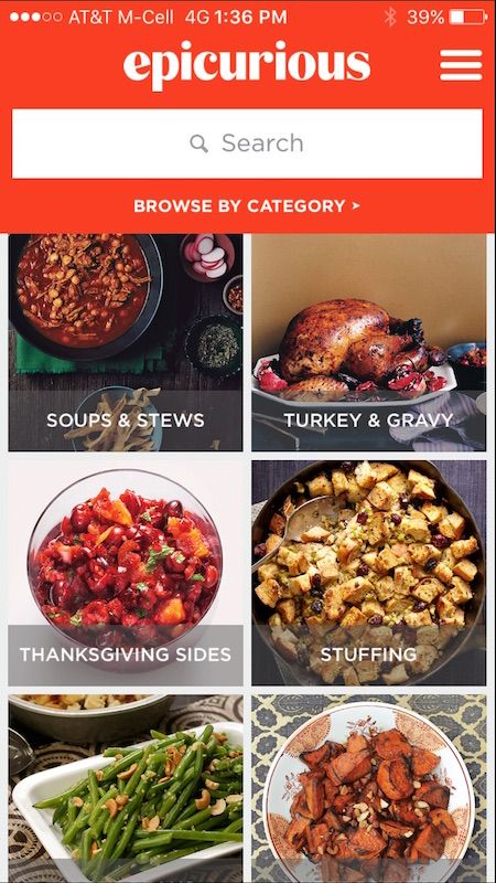 Epicurious app | The award-winning food app has you covered this Thanksgiving