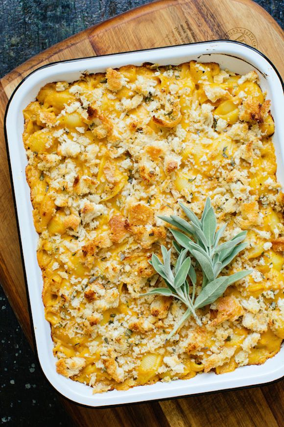 An indulgent, prep-ahead Thanksgiving vegetable recipe to knock your socks off: Butternut Squash Mac and Cheese | Kitchen Konfidence