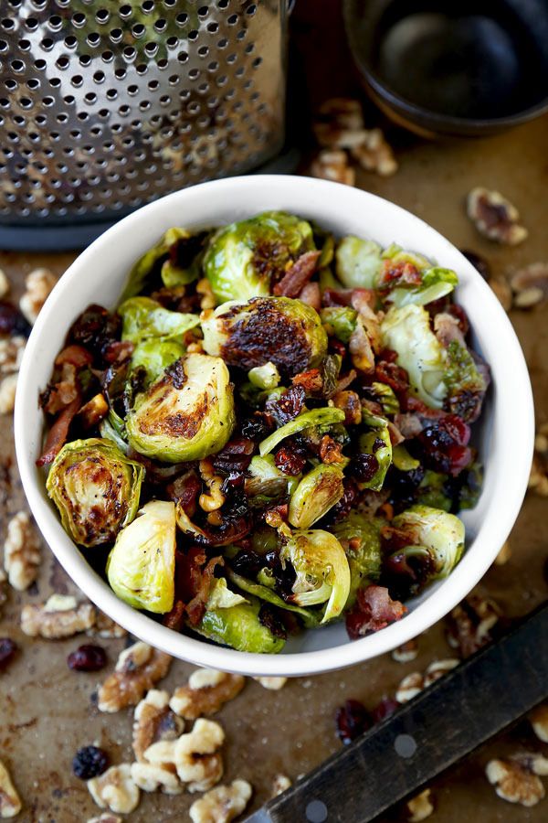 The best recipe for your favorite Thanksgiving vegetable: Oven Roasted Brussels Sprouts with Bacon | Pickled Plum