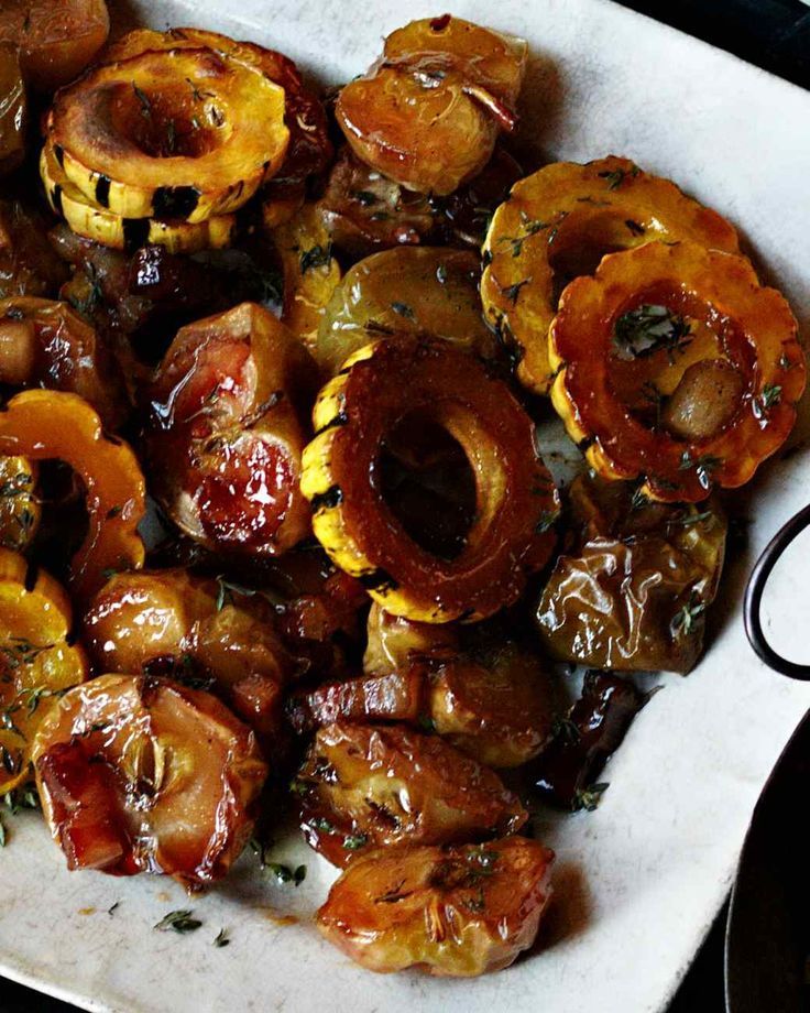 Impress Thanksgiving guests with this hearty vegetable recipe of Delicata Squashes with Lady Apples | Martha Stewart