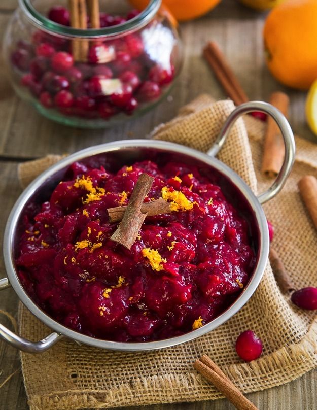 Need an easy homemade Thanksgiving recipe? Try this delicious 5 Ingredient Slow Cooker Cranberry sauce | Running to the Kitchen