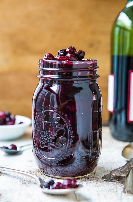 Cabernet Blueberry Cranberry Sauce adds earthy and fruity flavors to your already sweet and sour cranberry sauce—delicious! | Averie Cooks