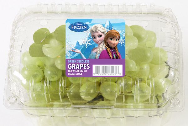 ideas for healthy snacks from Disney, like frozen grapes with Frozen grapes