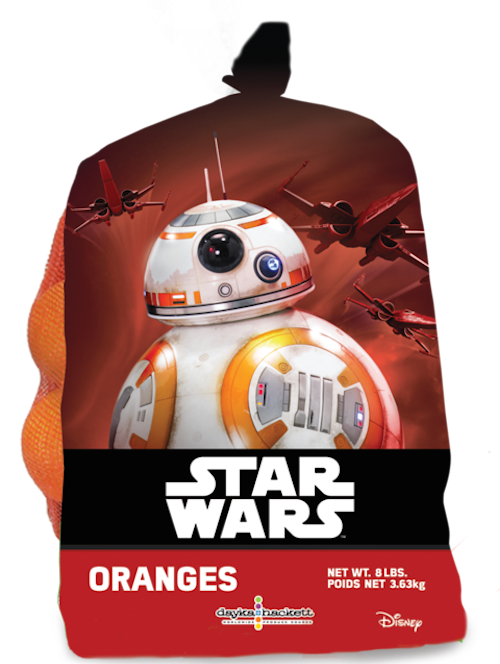 Star Wars oranges are an out-of-this-world healthy snack from Disney for the kids.