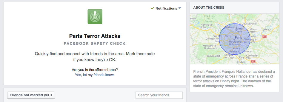 How to use tech to help the Paris Terror Attack victims: Facebook Safety Check 