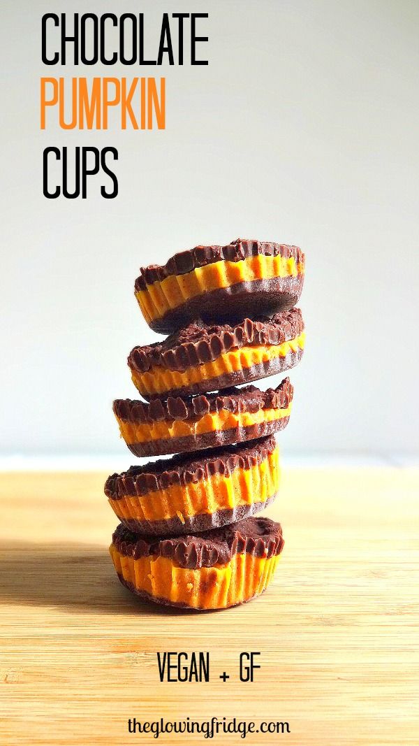 Chocolate Pumpkin Cups | The Glowing Fridge