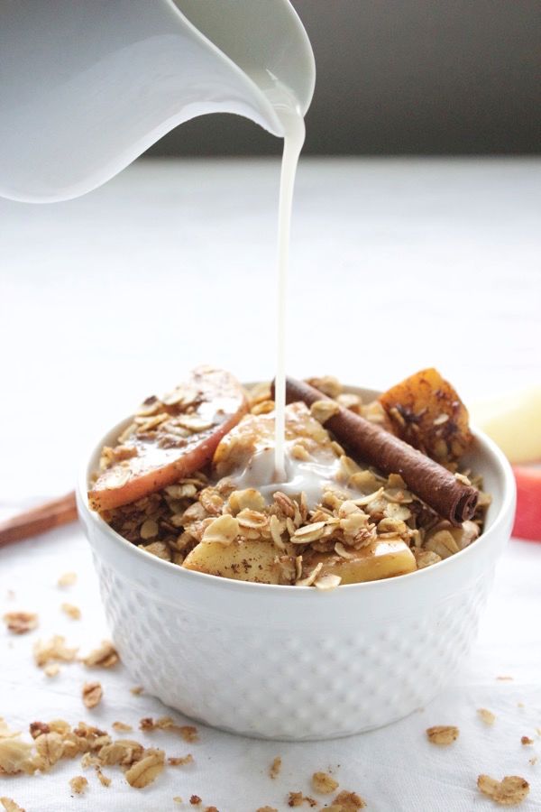 Caramel Apple flavored recipes:Caramelized Apple Granola recipe from The Almond Eater. A delicious fall breakfast.