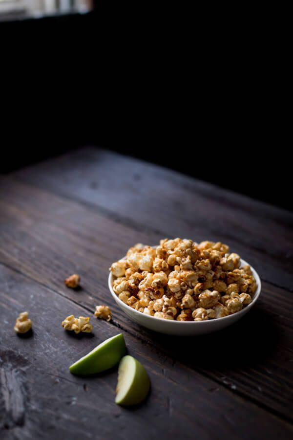 Caramel Apple Popcorn recipe at So Munch Love. Perfect snack for fall movie nights.