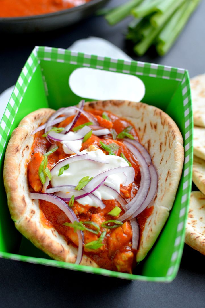 Meals that make great leftovers: Use leftover butter chicken or chicken tikka masala to upgrade taco night with these Butter Chicken Naan Tacos | Builicious