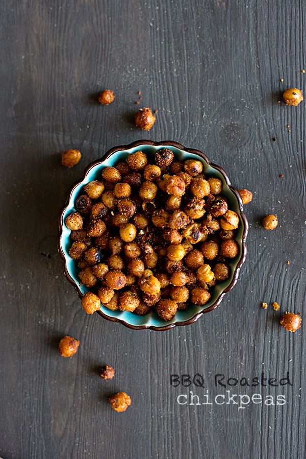 Swap the BBQ chips for these high-protein BBQ Roasted Chickpeas. So easy & delicious | Dine and Dish