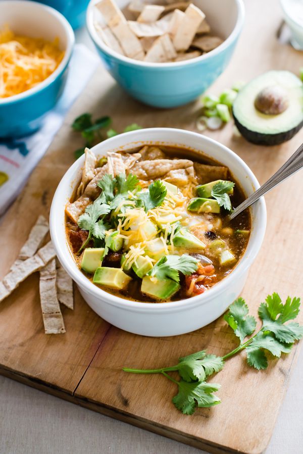 Great Mexican recipes that aren't tacos | Veggie Tortilla Soup at Oh My Veggies