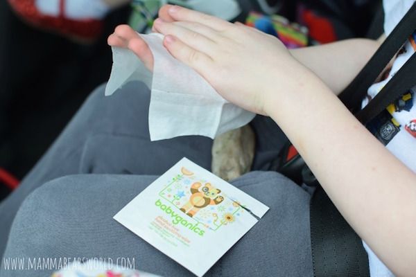 all natural cold and flu remedies for kids: non-toxic hand sanitizing wipes from Babyganics