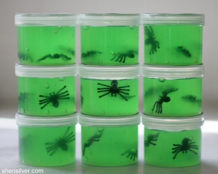 Non-Candy Halloween treats: DIY Slime with spiders from Sherry Silver
