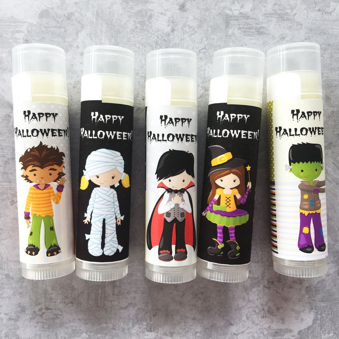 Non-candy Halloween Treats: Halloween lip balm from Etsy's Twisty Turtle