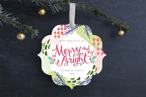 Cards at Minted that turn into ornaments: Love this modern design