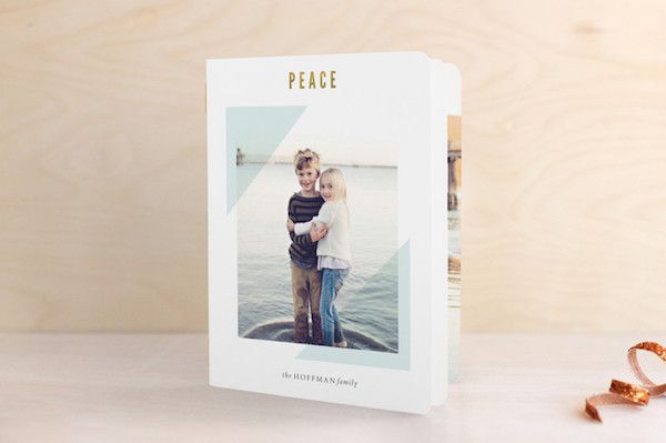 Geo Peace holiday booklette by Stacey Meacham at Minted: 8 pages for photos and holiday text
