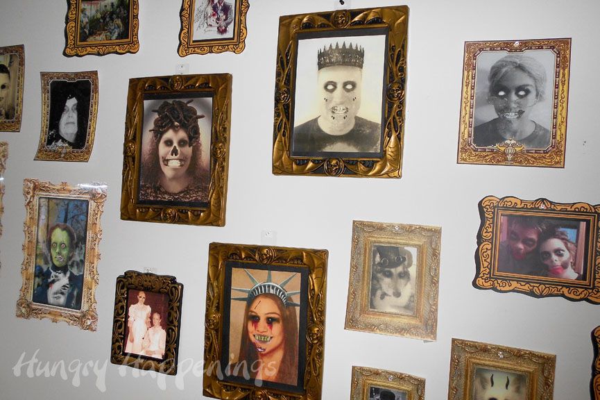 Scary Halloween DIY decorations: Zombie Wall art by Hungry Happenings