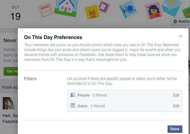 Fixing Facebook's On This Day feature | Preferences and Filters