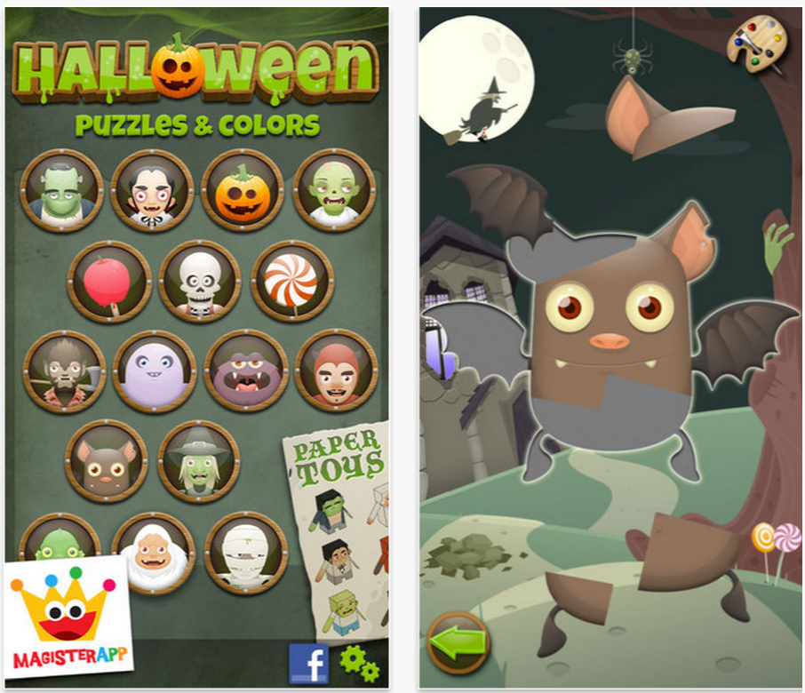 Halloween apps: Halloween Coloring Puzzle for puzzling and coloring fun 