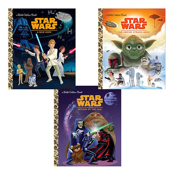 The Star Wars Little Golden Book Set, now for sale at Think Geek, yay! 
